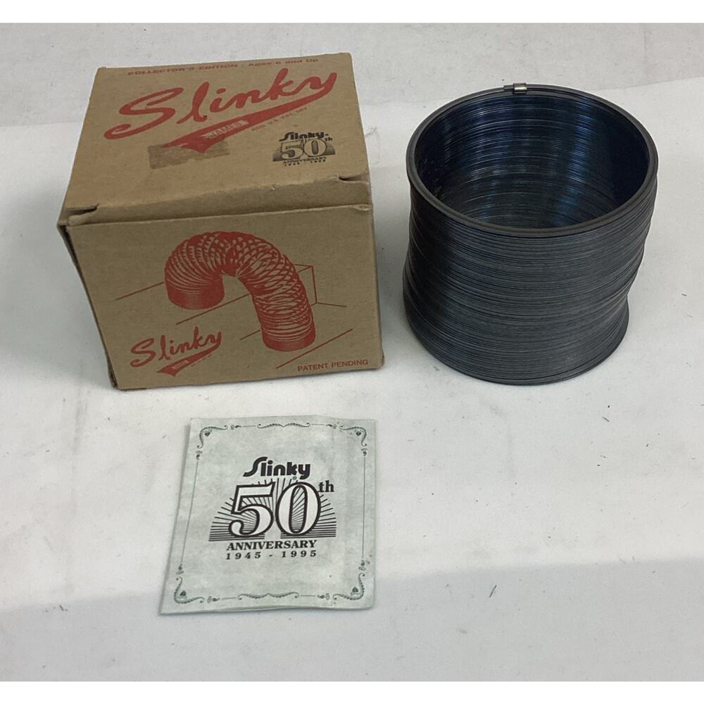 Collector's Edition SLINKY Metal Spring Toy in Original Box Made in USA